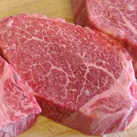 ステーキ用の牛肉